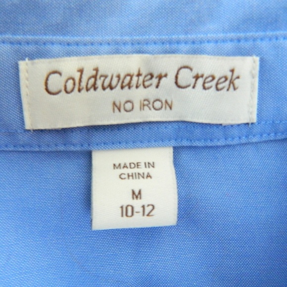 Coldwater Creek No Iron Button Front Blouse - Picture 4 of 4